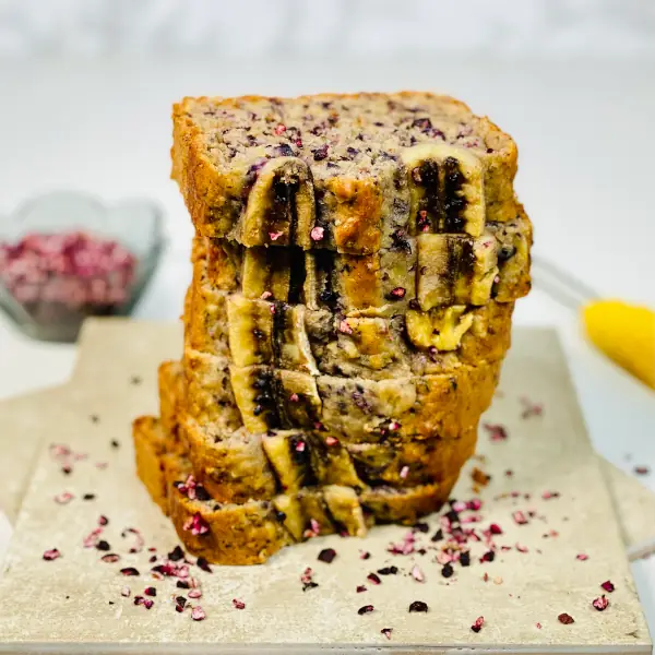 Bananenbrot mit Heidelbeeren