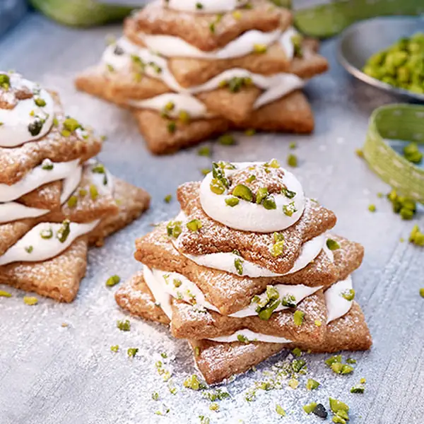 Vegane Schnee-Tannenbäumchen