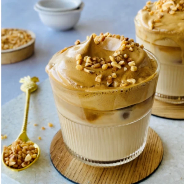 Iced Hazelnut Dalgona Coffee