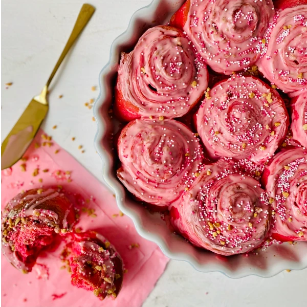 Pink Cinnamon Rolls