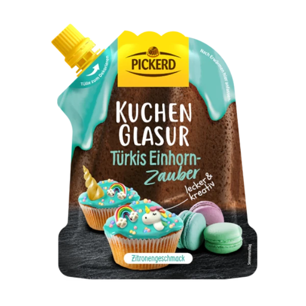 Kuchenglasur Türkis Einhorn-Zauber