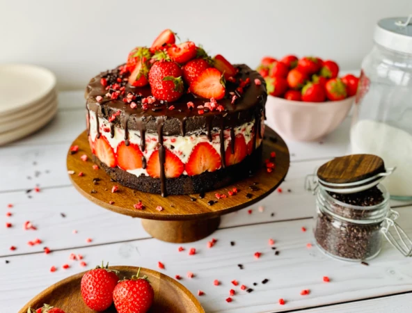 Erdbeere-Schokotorte