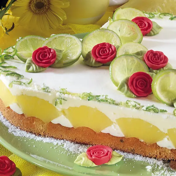 Limetten-Ananas-Herz